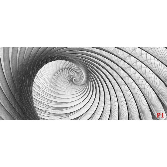 Wall murals modern spiral in grey 2