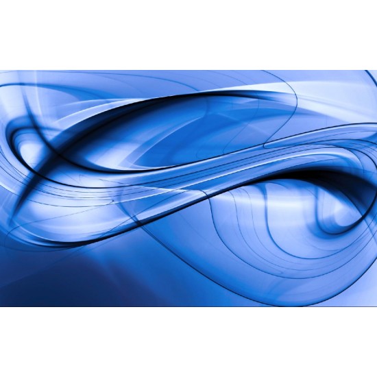 Wall mural abstract waves in blue color Wall mural abstract waves in blue color
