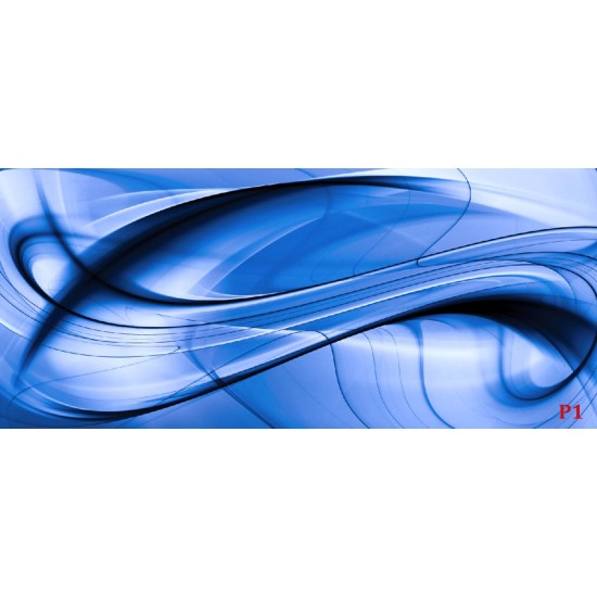 Wall mural abstract waves in blue color Wall mural abstract waves in blue color