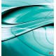 Wall mural abstract waves in grey and green color Wall mural abstract waves in grey and green color