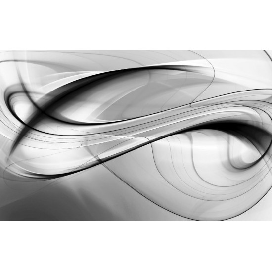 Wall mural abstract waves in grey and green color Wall mural abstract waves in grey and green color