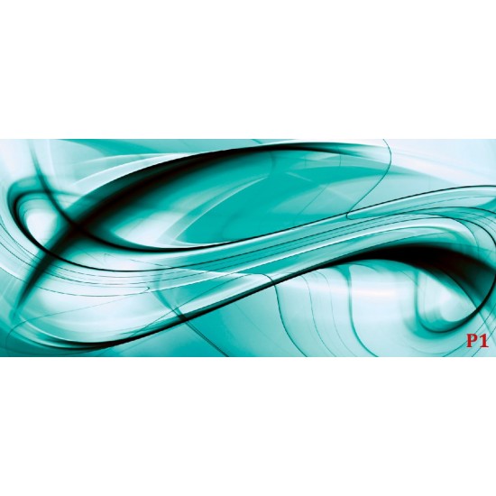 Wall mural abstract waves in grey and green color Wall mural abstract waves in grey and green color