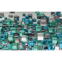Wall murals 3D abstract colorful cubes in 4 colors