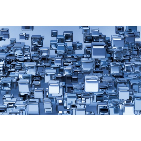 Wall murals 3D abstract colorful cubes in 4 colors