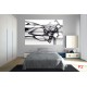 Wall murals with abstraction waves and lines in black Wall murals with abstraction waves and lines in black