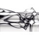 Wall murals with abstraction waves and lines in black Wall murals with abstraction waves and lines in black