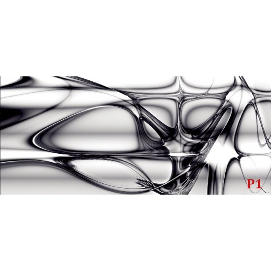 Wall murals with abstraction waves and lines in black Wall murals with abstraction waves and lines in black