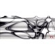 Wall murals with abstraction waves and lines in black Wall murals with abstraction waves and lines in black
