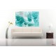 Wallpapers mural feathers in turquoise