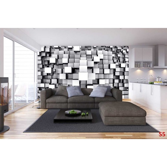 Wall murals 3D abstract geometric cubes 1 Wall murals 3D abstract geometric cubes 1