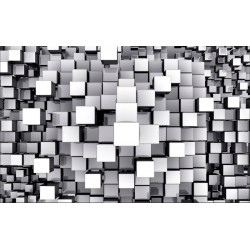 Wall murals 3D abstract geometric cubes 1