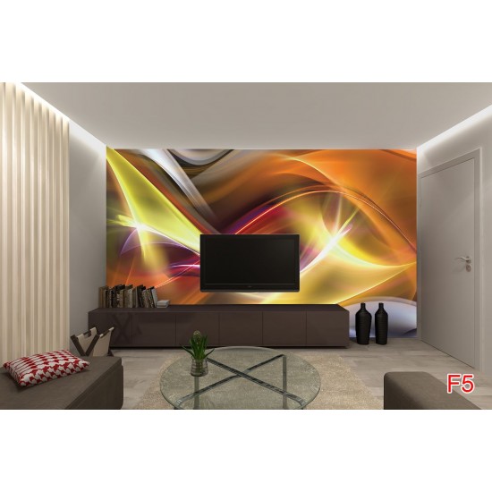 Wall mural abstraction in orange Wall mural abstraction in orange