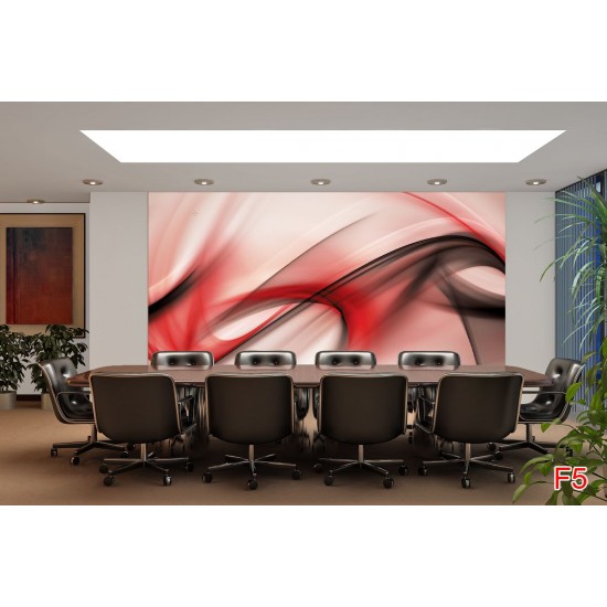 Wallpapers mural modern waves in pink background