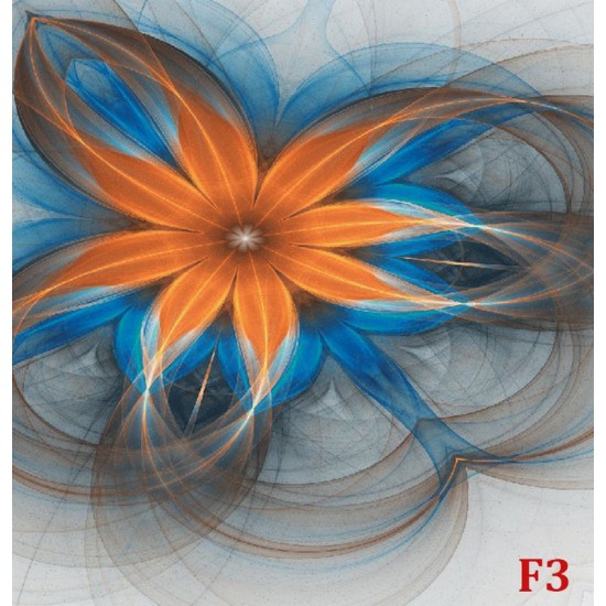 Wall mural abstract flower in orange with dots Wall mural abstract flower in orange with dots