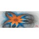 Wall mural abstract flower in orange with dots Wall mural abstract flower in orange with dots