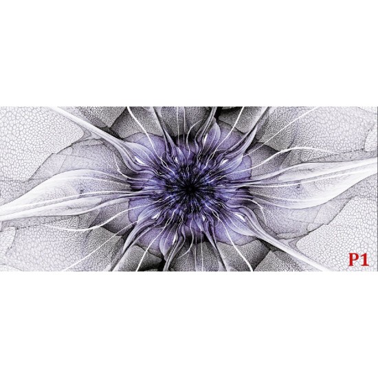 Wallpapers mural flower nets in purple
