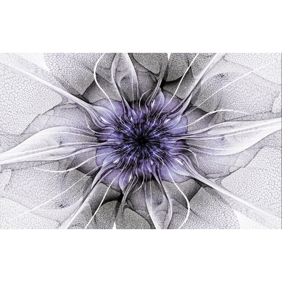 Wallpapers mural flower nets in purple