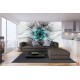 Wallpapers mural flower nets in turquoise Wallpapers mural flower nets in turquoise