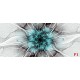 Wallpapers mural flower nets in turquoise Wallpapers mural flower nets in turquoise