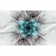 Wallpapers mural flower nets in turquoise Wallpapers mural flower nets in turquoise