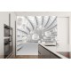 Wallpapers 3D gray spiral with speres in 2 colours