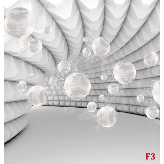 Wallpapers 3D gray spiral with speres in 2 colours