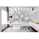 Wallpapers 3D gray spiral with speres in 2 colours