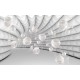Wallpapers 3D gray spiral with speres in 2 colours