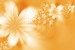 Photo mural abstract light floral composition in orange and Turquoise