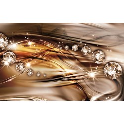 Photo mural modern waves with diamonds in 3 colors Photo mural modern waves with diamonds in 3 colors