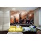 Photo mural sci-fi city view from the future in 2 colors