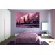 Photo mural sci-fi city view from the future in 2 colors