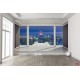 Photo mural room view with New York 3d effect Photo mural room view with New York 3d effect