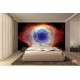 Photo mural cosmic eye in brown