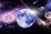 Photo mural cosmic planet with pink and blue shade