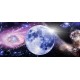 Photo mural cosmic planet with pink and blue shade Photo mural cosmic planet with pink and blue shade