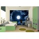Wallpapers mural night clouds with a bright moon Wallpapers mural night clouds with a bright moon