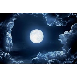 Wallpapers mural night clouds with a bright moon Wallpapers mural night clouds with a bright moon
