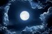 Wallpapers mural night clouds with a bright moon