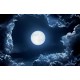 Wallpapers mural night clouds with a bright moon Wallpapers mural night clouds with a bright moon
