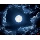 Wallpapers mural night clouds with a bright moon Wallpapers mural night clouds with a bright moon