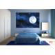 Wall mural view of the planet earth and night sky Wall mural view of the planet earth and night sky