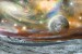 Wallpapers mural planet in orange space