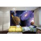 Wall mural 3d abstraction with planets and radiance