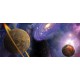 Wall mural 3d abstraction with planets and radiance