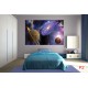 Wall mural 3d abstraction with planets and radiance