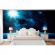 Wallpaper Space view with sun land and stars Wallpaper Space view with sun land and stars