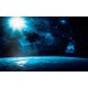 Wallpaper Space view with sun land and stars Wallpaper Space view with sun land and stars