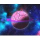 Wallpaper mural space stars pink planet Wallpaper mural space stars pink planet