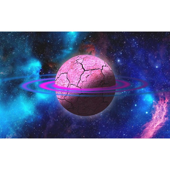 Wallpaper mural space stars pink planet Wallpaper mural space stars pink planet